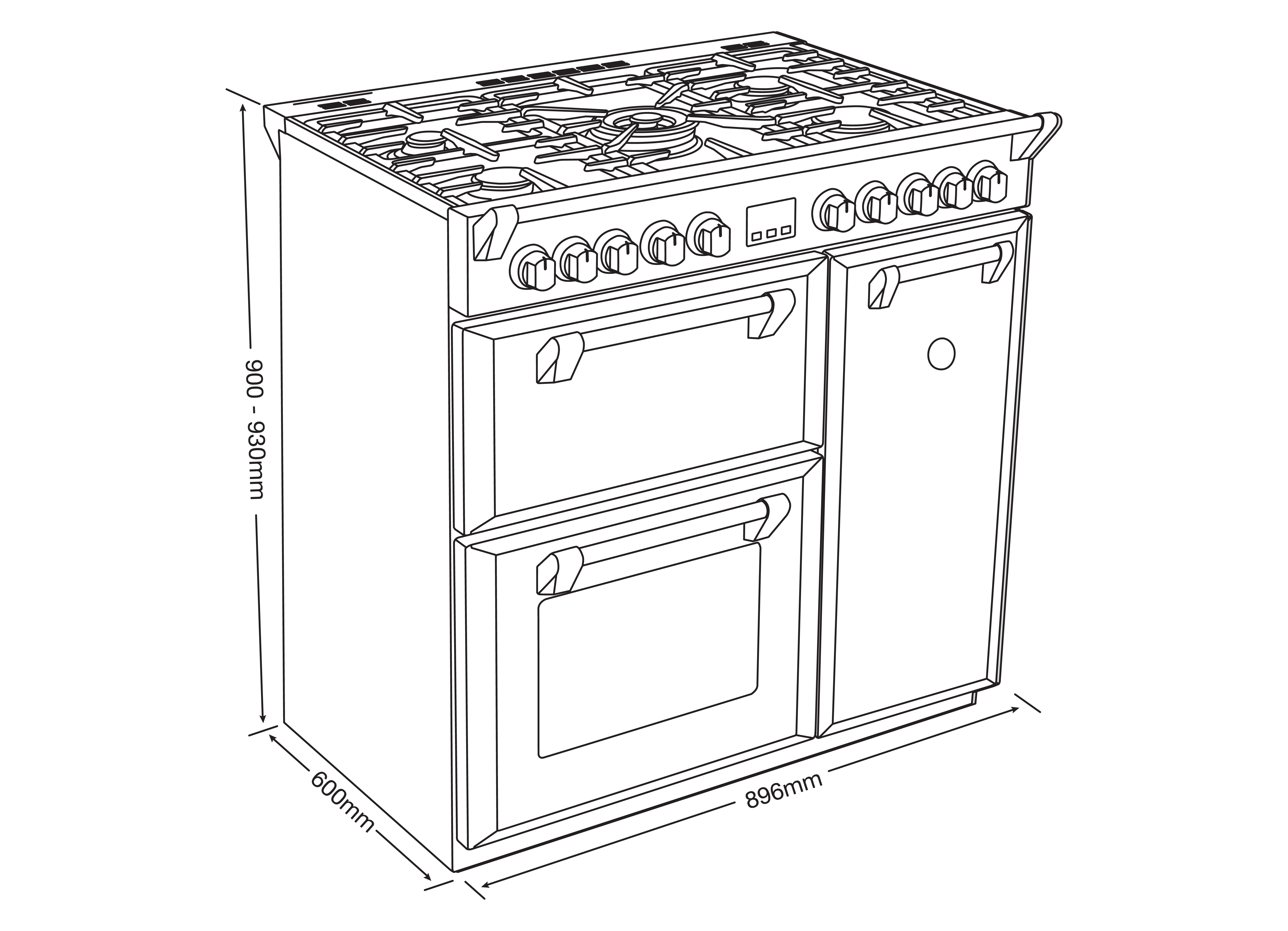 CookCentre Deluxe 90cm Dual Fuel Range Cooker | Belling